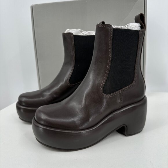 Everlane The Puffa Boot in Dark Brown size 5 Chelsea Ankle 3.25" Chunky Platform - Picture 7 of 10